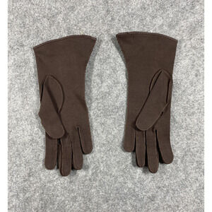 Vintage Shalimar Gloves Womens 7 Brown Dress Gauntlet Cuff Made in West Germany